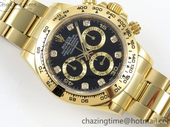 MiroTime 0323 Daytona 116508 QF 1:1 Best Edition Black Diamonds Dial on YG Bracelet SH4130 V3 (Gain Weight) Popular 1719